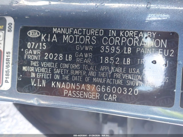 KIA RIO EX 2016 KNADN5A37G6600320 Image 9