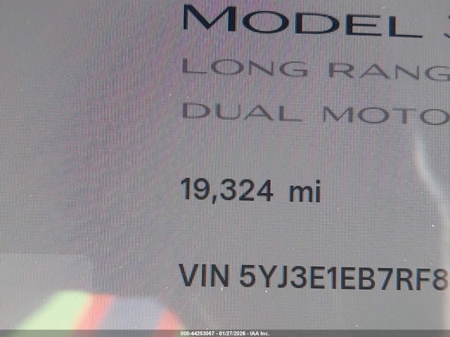 Aukcja sprzedaży 2024 Tesla Model 3 Long Range Dual Motor All-wheel Drive, vin: 5YJ3E1EB7RF859650, numer aukcji: 44253067