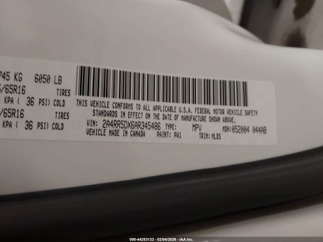 Продаж на аукціоні авто 2010 Chrysler Town & Country Touring, vin: 2A4RR5DX6AR345486, номер лоту: 44253132