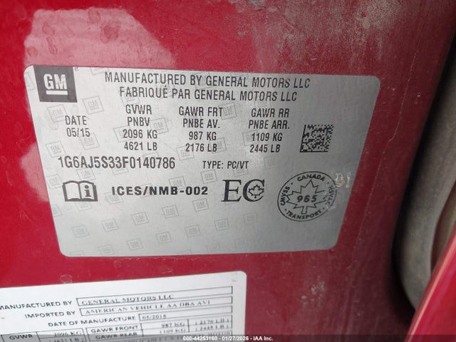 2015 CADILLAC ATS 1G6AJ5S33F0140786 Photo 8