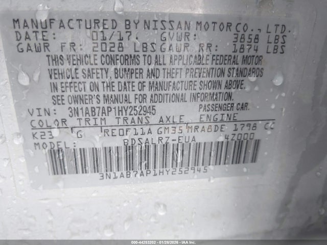 Nissan SENTRA SR 2017 3N1AB7AP1HY252945 Image 9