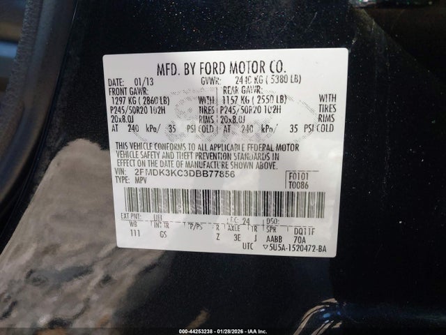 2013 FORD EDGE 2FMDK3KC3DBB77856 Photo 8