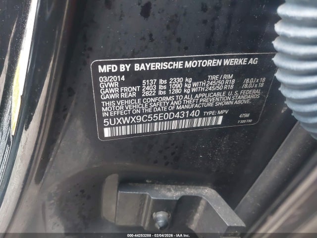 2014 BMW X3 5UXWX9C55E0D43140 Photo 8