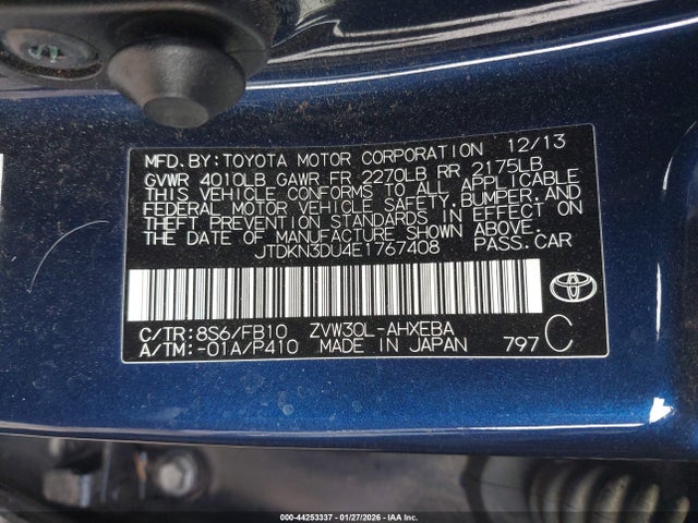 Toyota Prius Three 2014 JTDKN3DU4E1767408 Image 9