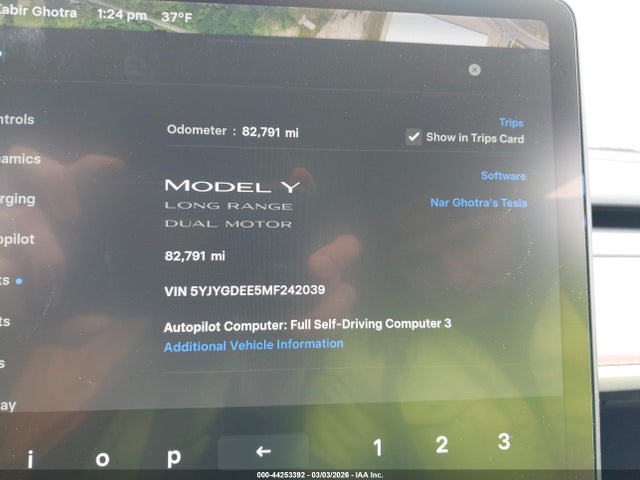 2021 TESLA MODEL Y 5YJYGDEE5MF242039 Photo 6