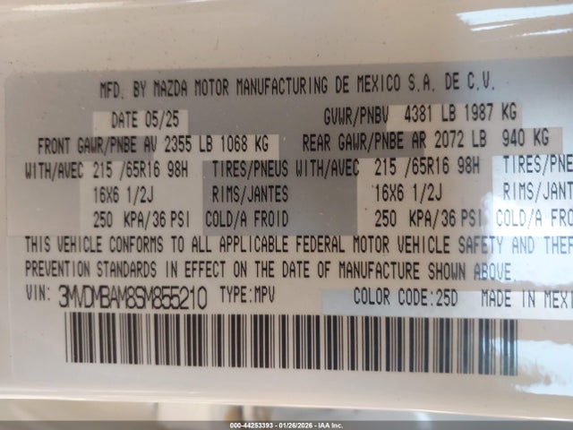 3MVDMBAM8SM855210 Mazda Cx-30 2.5 S