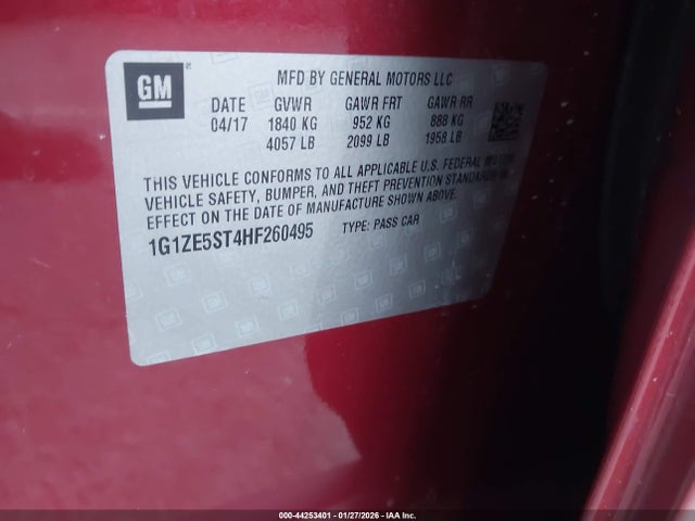 2017 CHEVROLET MALIBU 1G1ZE5ST4HF260495 Photo 8