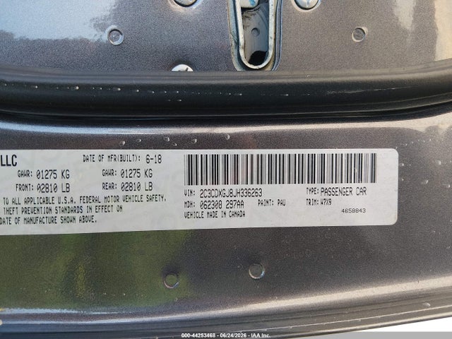 2C3CDXGJ8JH336263 Dodge Charger R/t Scat Pack Rwd