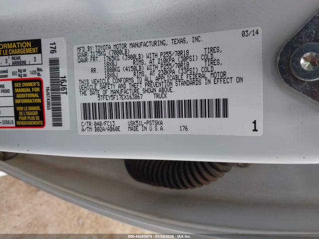 2014 TOYOTA TUNDRA 5TFEY5F17EX163867 Photo 8