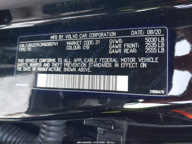 2021 VOLVO S60 7JRA22TK3MG080741 Photo 8