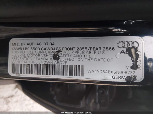 2005 AUDI ALLROAD WA1YD64BX5N008732 Photo 8