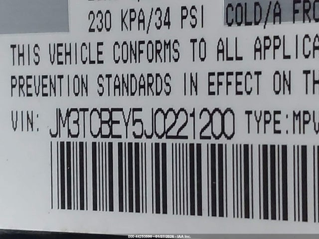 JM3TCBEY5J0221200 Mazda Cx-9 Signature