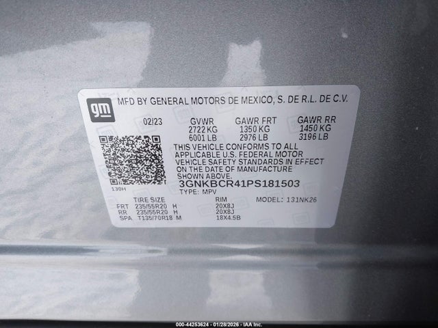 3GNKBCR41PS181503 Chevrolet Blazer Fwd 2lt