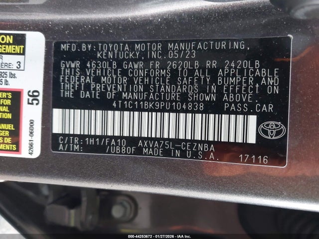 Toyota CAMRY LE 2023 4T1C11BK9PU104838 Image 9