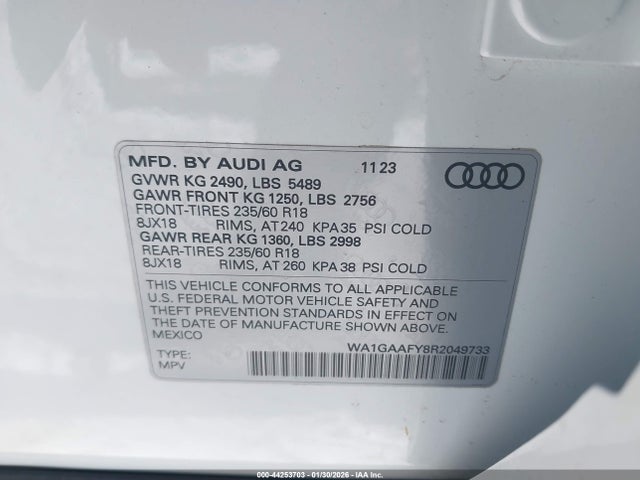 2024 AUDI Q5 WA1GAAFY8R2049733 Photo 8