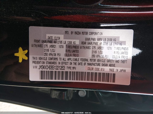 JM3KKCHD6S1221263 Mazda Cx-90 3.3 Turbo Premium Sport