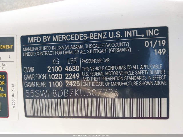 Mercedes-Benz C 300 2019 55SWF8DB7KU307736 Image 9
