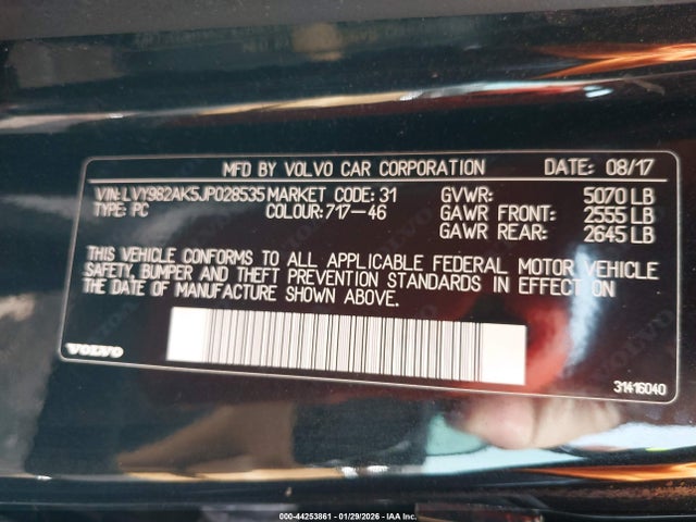 2018 VOLVO S90 LVY982AK5JP028535 Photo 8