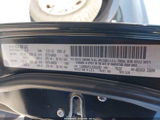 1C6RR6NM3JS353292 RAM 1500