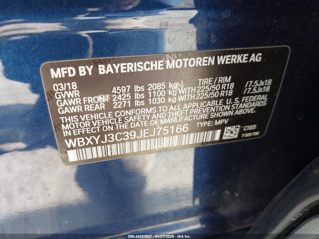 WBXYJ3C39JEJ75166 BMW X2 Sdrive28i