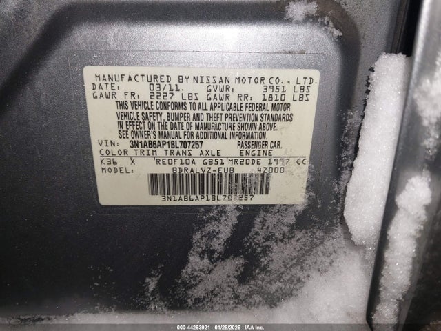 2011 NISSAN SENTRA 3N1AB6AP1BL707257 Photo 8