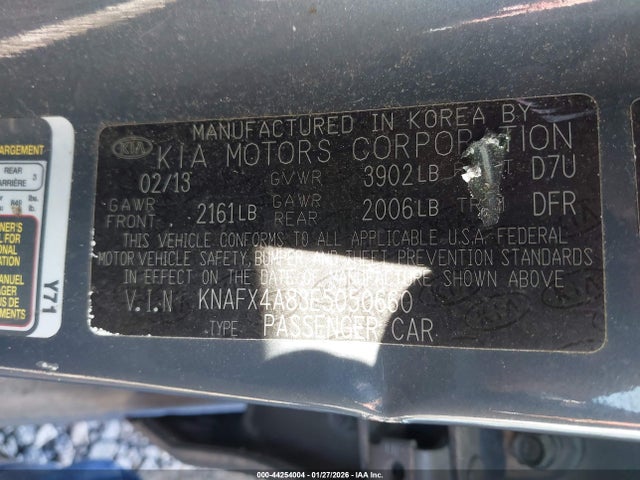 KNAFX4A83E5050660 KIA FORTE EX