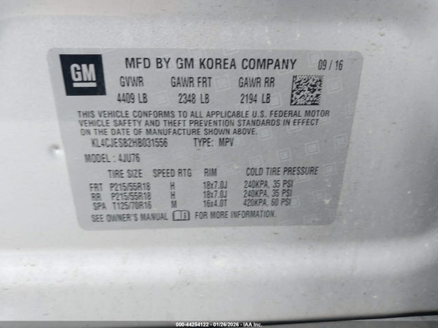 KL4CJESB2HB031556 Buick Encore Preferred