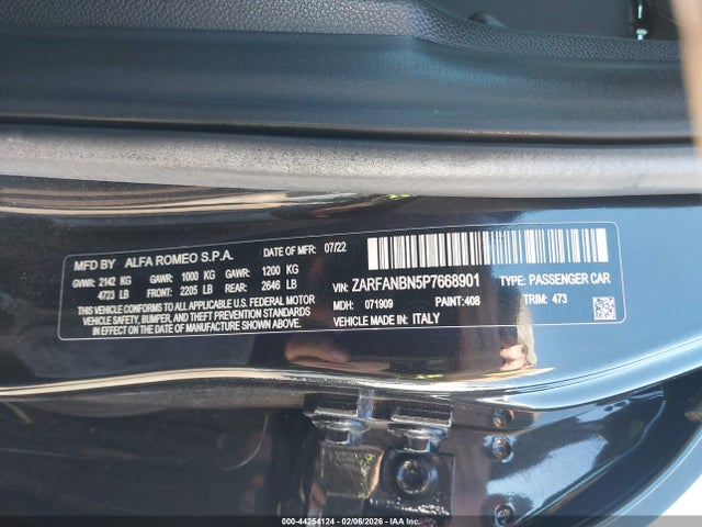2023 ALFA ROMEO GIULIA ZARFANBN5P7668901 Photo 8