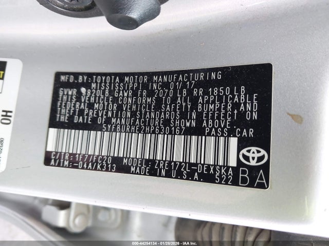 Toyota Corolla Se Special Edition 2017 5YFBURHE2HP630167 Image 9