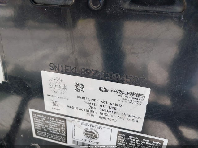 SN1EKL8R7MC804527 Polaris Indy 850 Xc
