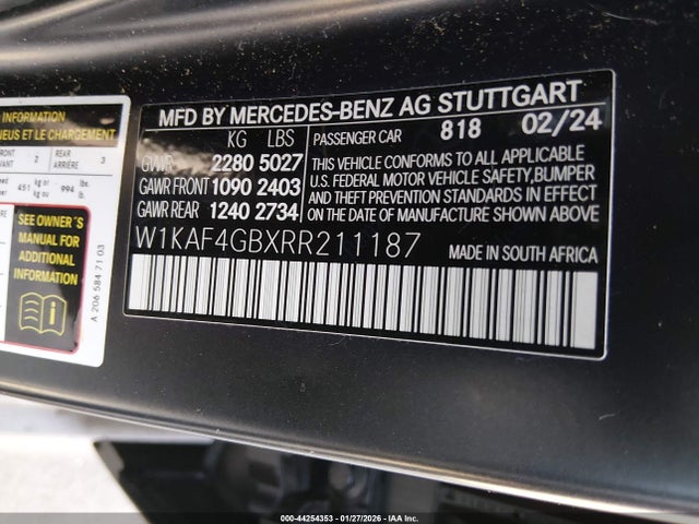 2024 MERCEDES-BENZ C 300 W1KAF4GBXRR211187 Photo 8
