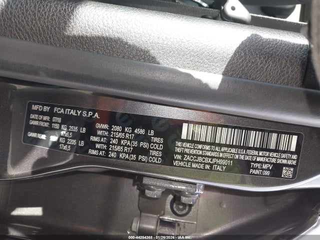 ZACCJBCBXJPH99011 Jeep Renegade Trailhawk 4x4