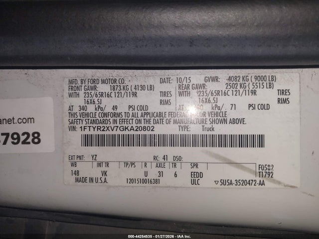 2016 FORD TRANSIT-250 1FTYR2XV7GKA20802 Photo 8