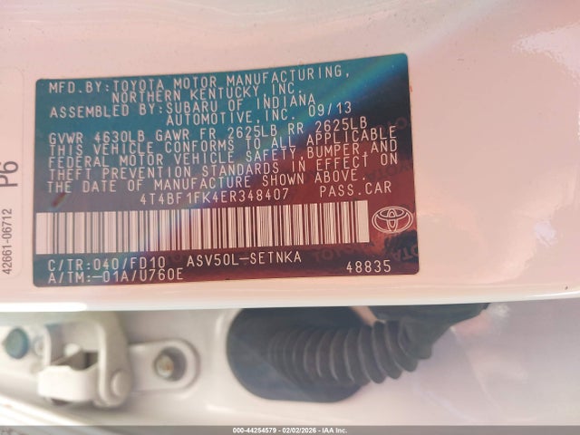 Toyota CAMRY LE 2014 4T4BF1FK4ER348407 Image 9