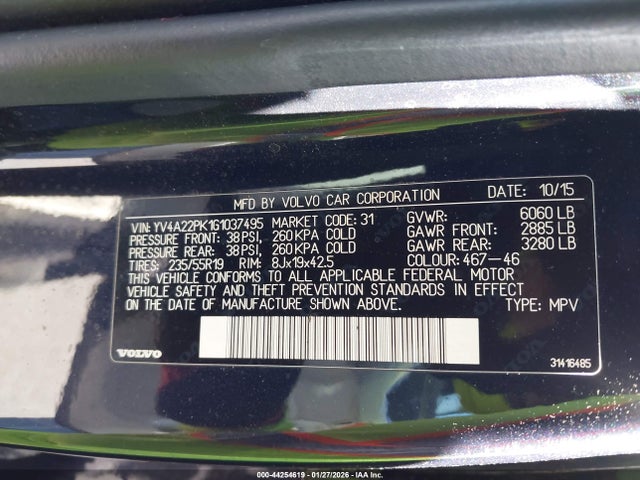 2016 VOLVO XC90 YV4A22PK1G1037495 Photo 8