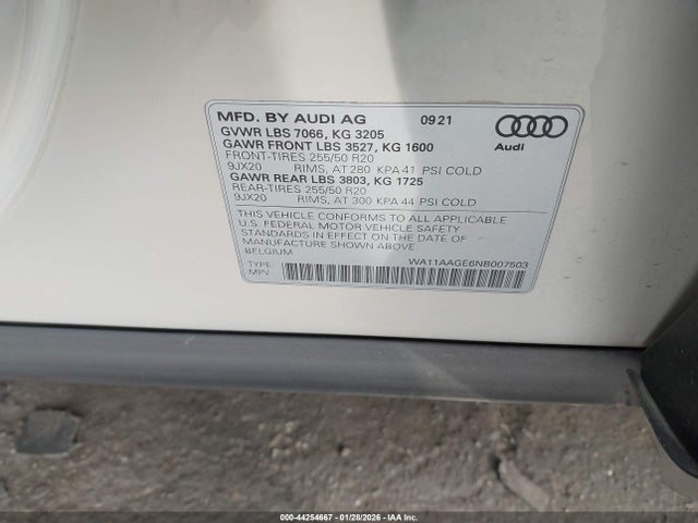 2022 AUDI E-TRON SPORTBACK WA11AAGE6NB007503 Photo 8