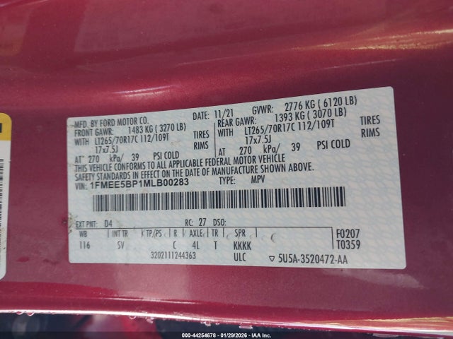 2021 FORD BRONCO 1FMEE5BP1MLB00283 Photo 8