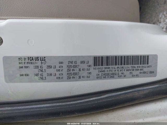 2C4RDGBG1HR856116 Dodge Grand Caravan Se