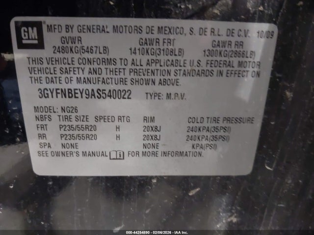 2010 CADILLAC SRX 3GYFNBEY9AS540022 Photo 8