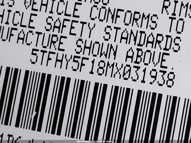 5TFHY5F18MX031938 Toyota Tundra Limited