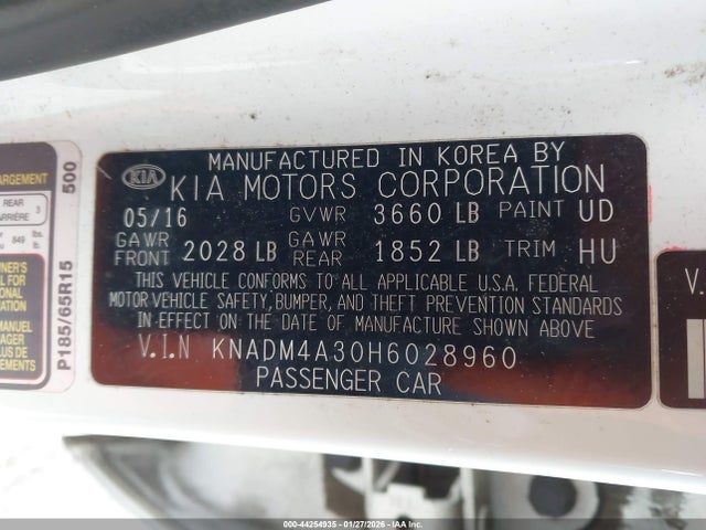 KIA RIO LX 2017 KNADM4A30H6028960 Image 9