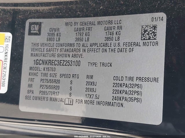 2014 CHEVROLET SILVERADO 1500 1GCNKREC3EZ253100 Photo 8