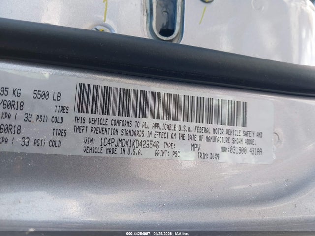 1C4PJMDX1KD423546 Jeep Cherokee Limited 4x4
