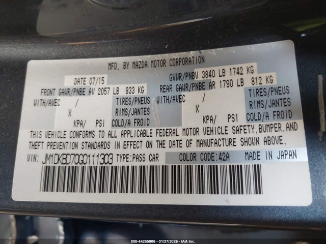 2016 MAZDA CX-3 JM1DKBD70G0111303 Photo 8