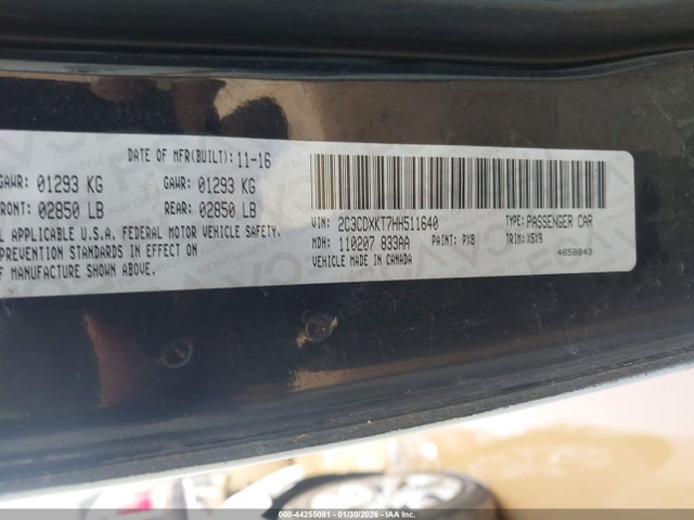Продажа на аукционе авто 2017 Dodge Charger Police Awd, vin: 2C3CDXKT7HH511640, номер лота: 44255081