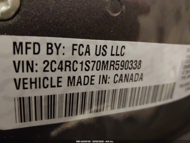 2021 Chrysler Pacifica Hybrid Limited მანქანა იყიდება აუქციონზე, vin: 2C4RC1S70MR590338, აუქციონის ნომერი: 44255158