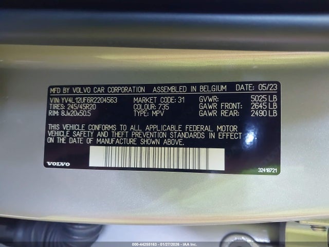 2024 VOLVO XC40 YV4L12UF6R2204563 Photo 8