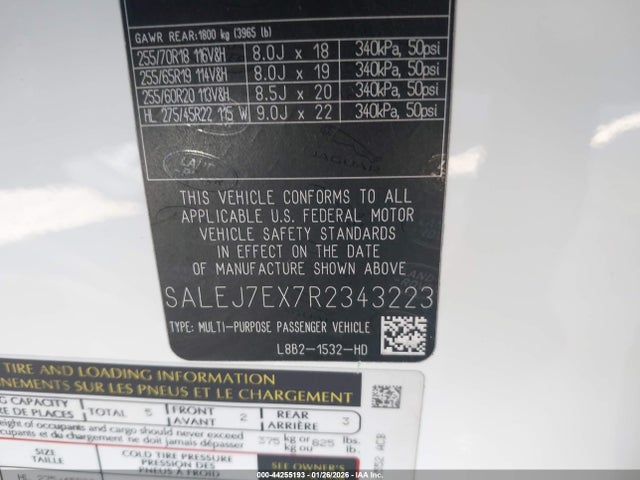 SALEJ7EX7R2343223 Land Rover Defender 110 P300