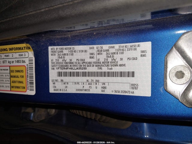 1FTER4FH6LLA55250 Ford Ranger Xlt