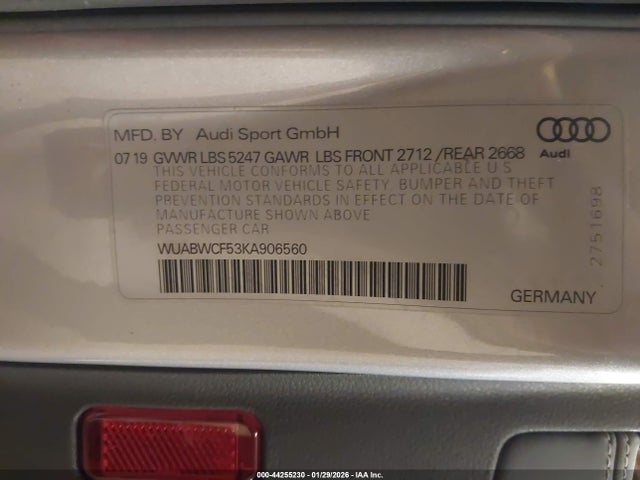 2019 AUDI RS 5 WUABWCF53KA906560 Photo 8